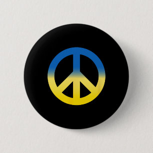 Friedenssymbol - Farben der ukrainischen Flagge mi Button