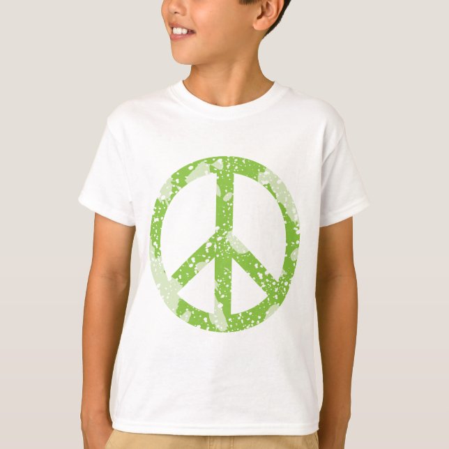Friedenssymbol (grün) T-Shirt (Vorderseite)