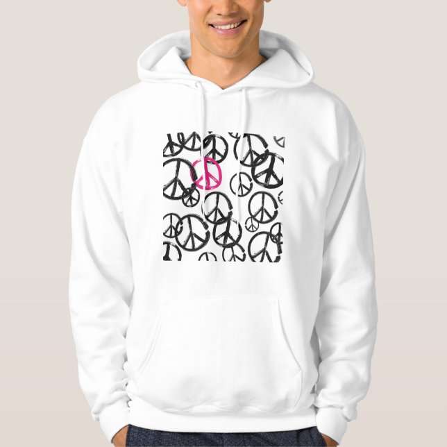 Friedenssymbol Hoodie (Vorderseite)