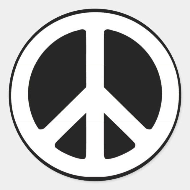 Friedenssymbol in Pink! Runder Aufkleber (Vorderseite)