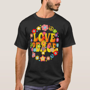 FRIEDENSSYMBOL LIEBE 1960er 1970er Tie Dye Groovy T-Shirt