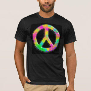 Friedenssymbol-psychedelischer Entwurfs-T - Shirt