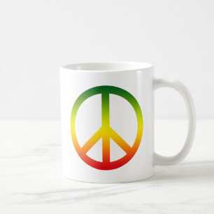 Friedenssymbol Rasta Tasse