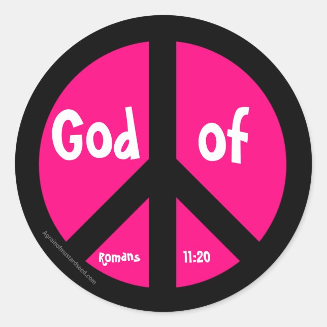 Friedenssymbol Runder Aufkleber (Vorderseite)