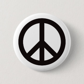 Friedenssymbol - Schwarz Button