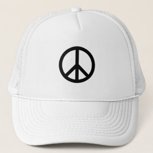 Friedenssymbol Schwarz-weiß Truckerkappe