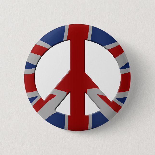 Friedenssymbol und Union Jack Button (Vorderseite)