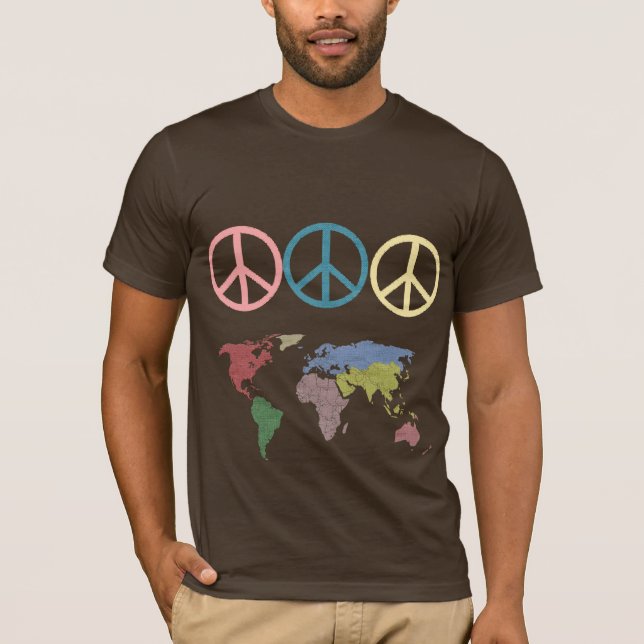 Friedenssymbolwelt T-Shirt (Vorderseite)