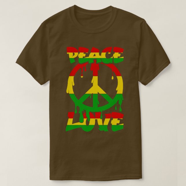 Friedenstag Liebe Friedenszeichen T-Shirt (Design vorne)