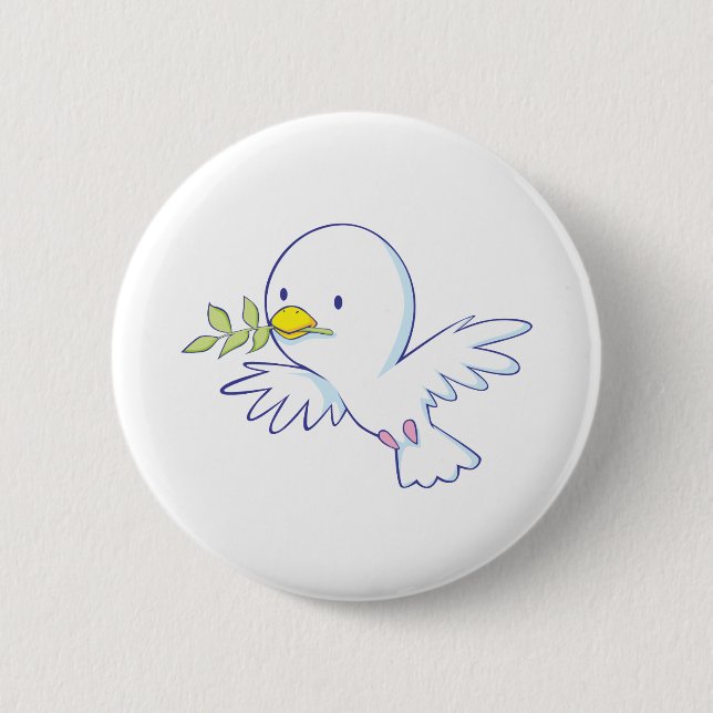 Friedenstaube Button (Vorderseite)