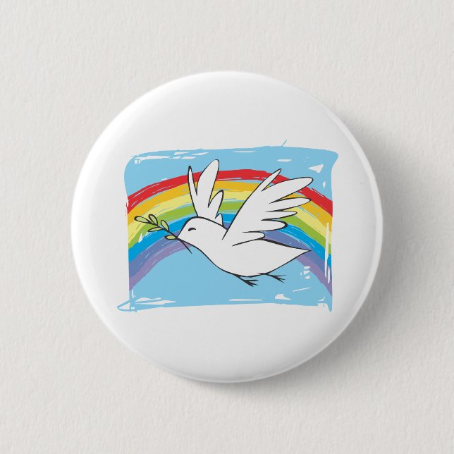 Friedenstaube Button (Vorderseite)