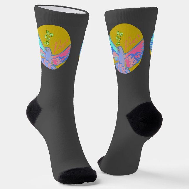 Friedenstaube, kein Kriegsgelb Socken (Von Creator hochgeladen)