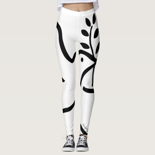 Friedenstaube Leggings (Vorderseite)