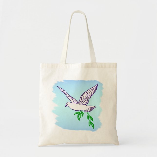Friedenstaube mit Olive Branch Beach Tasche (Vorne)