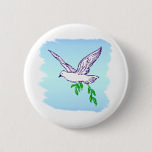 Friedenstaube mit Olive Branch Button