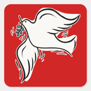 Friedenstaube Quadratischer Aufkleber