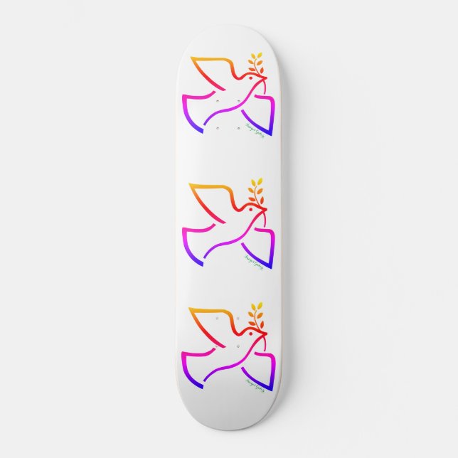 Friedenstaube Skateboard (Vorderseite)