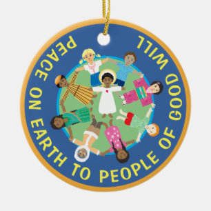 Friedenstaube und Keramik Jesus Peace Keramik Ornament