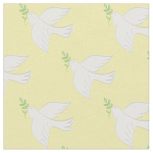 Friedenstauben Religiöses Christliches Gelb Stoff