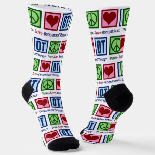 Friedenstherapie Liebe Berufliche Therapie Niedlic Socken
