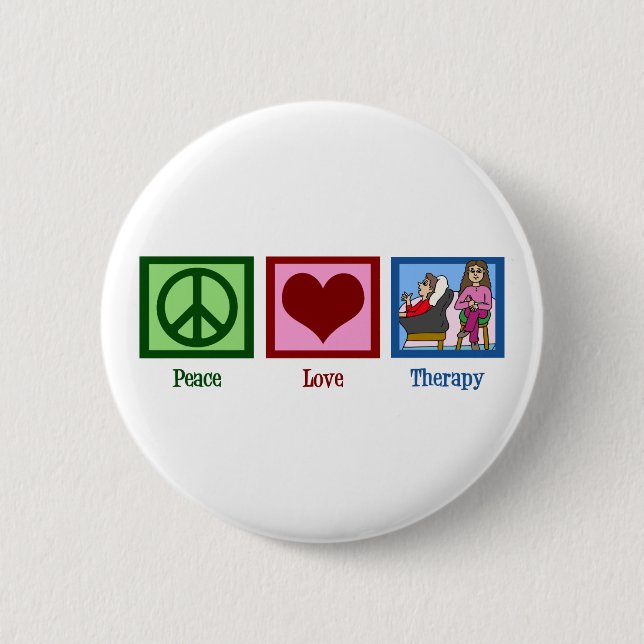 Friedenstherapie Liebe Button (Vorderseite)