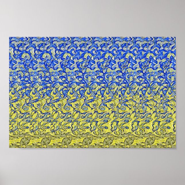 Friedenstruppe in der Ukraine - versteckter 3D-Dru Poster (Vorne)