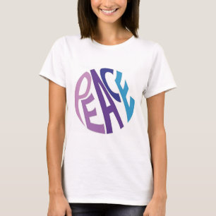 FRIEDENSUNTERZEICHNUNG IN LILA UND BLAU T-Shirt