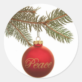 Friedensverzierung mit Grünaufkleber Runder Aufkleber