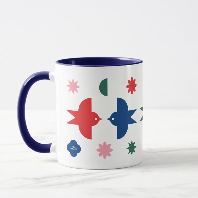 Friedensvögel auf Erdmug Tasse (Links)
