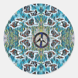 Friedensvögel Runder Aufkleber