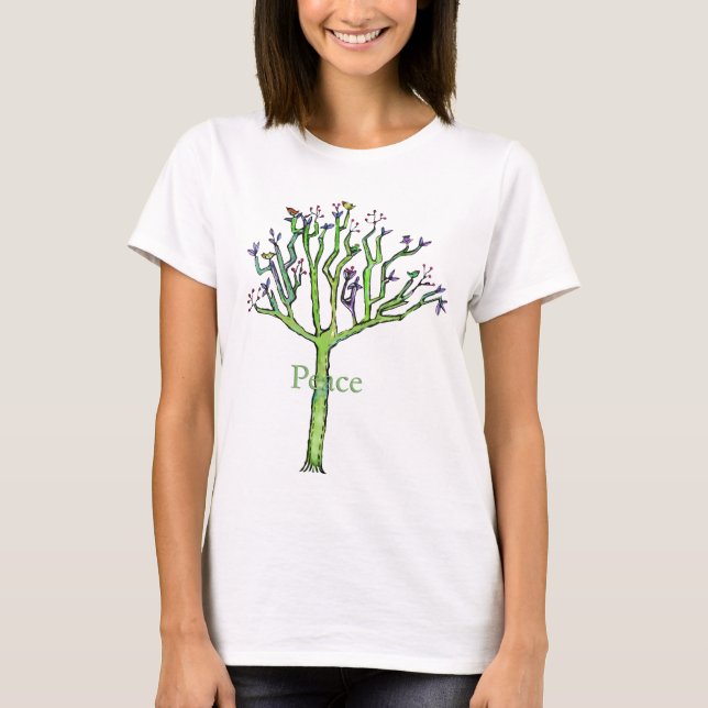 Friedensvogelbaum T-Shirt (Vorderseite)