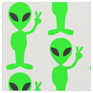 Friedenszeichen Alien süß Stoff