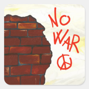 Friedenszeichen an der Wand, Aufkleber