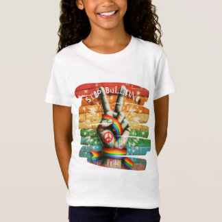 Friedenszeichen Anti-Mobbing T-ShirtT-Shirt T-Shirt