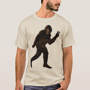 Friedenszeichen Bigfoots Sasquatch T-Shirt
