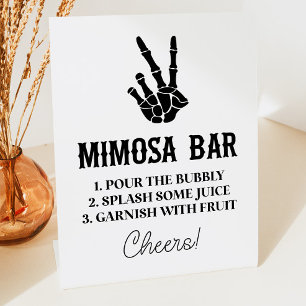 Friedenszeichen bis Tod Do us Party Mimosa Bar Sig Sockelschild