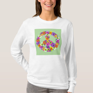 Friedenszeichen-Blumen T-Shirt