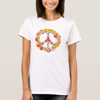Friedenszeichen-Blumen T-Shirt
