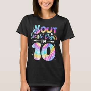 Friedenszeichen Doppelte Ziffern 10. Geburtstag fü T-Shirt