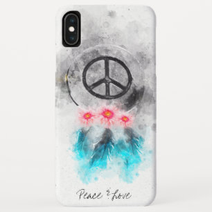*~* Friedenszeichen Federn Blumen GrungeTribal Boh Case-Mate iPhone Hülle