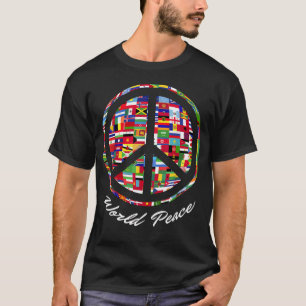 Friedenszeichen-Flaggen der Nationen International T-Shirt