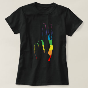 Friedenszeichen für Regenbogen T-Shirt
