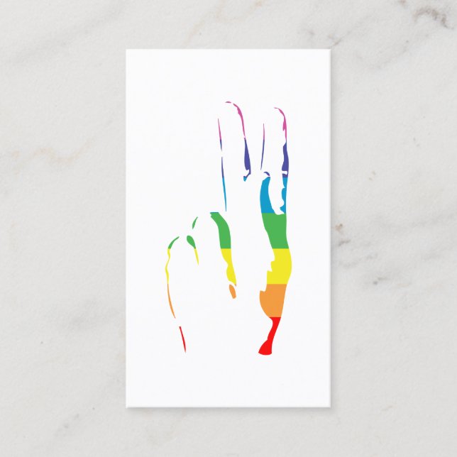 Friedenszeichen für Regenbogen Visitenkarte (Vorderseite)