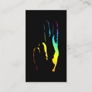 Friedenszeichen für Regenbogen Visitenkarte