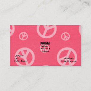 FRIEDENSzeichen-GESCHÄFT U. TELEFONKARTEN Visitenkarte