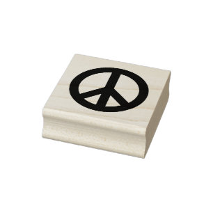 Friedenszeichen Gummistempel