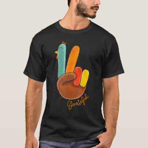 Friedenszeichen Hand Türkei Erntedank Dankbarkeit T-Shirt