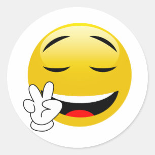 Friedenszeichen handliche Emoji Aufkleber