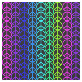 Friedenszeichen hippie pazifisches Zeichen. Vintag Stoff