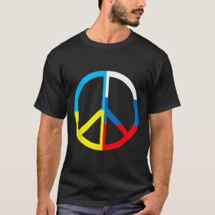 Friedenszeichen in der Ukraine und russische Flagg T-Shirt